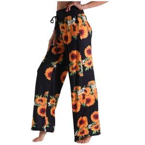 Sunflower graphic pants